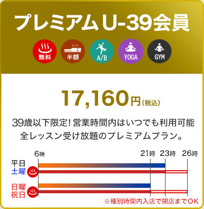プレミアムU-39会員17,160円