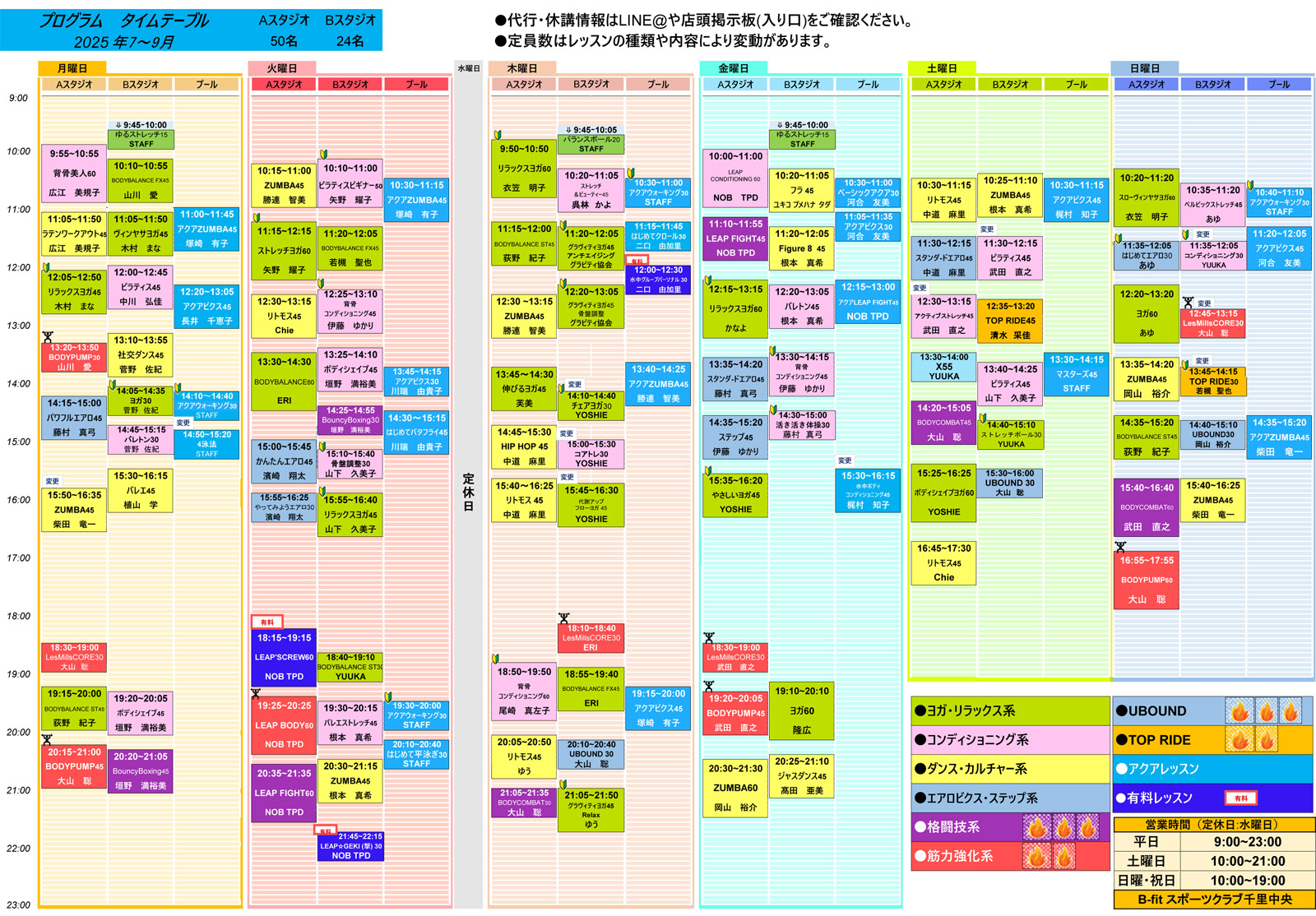 2025年7月からのレッスンプログラム